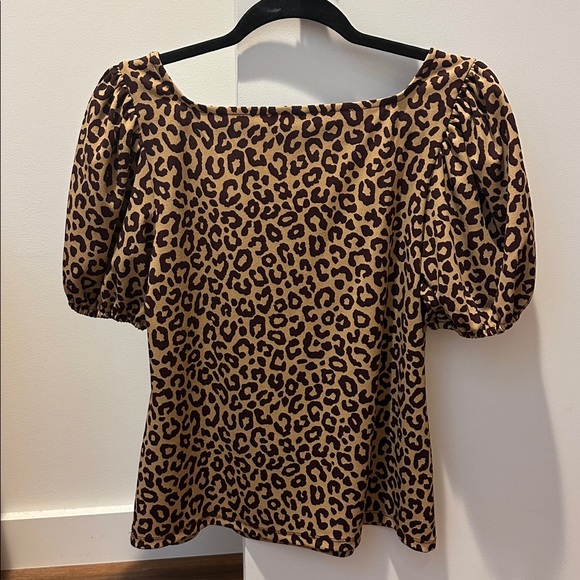 Ann Taylor Brown Leopard Print Blouse Size MP - Picture 6 of 6